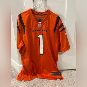 NWOT Ja’Marr Chase Cincinnati Bengals Nike Game Jersey Orange Large